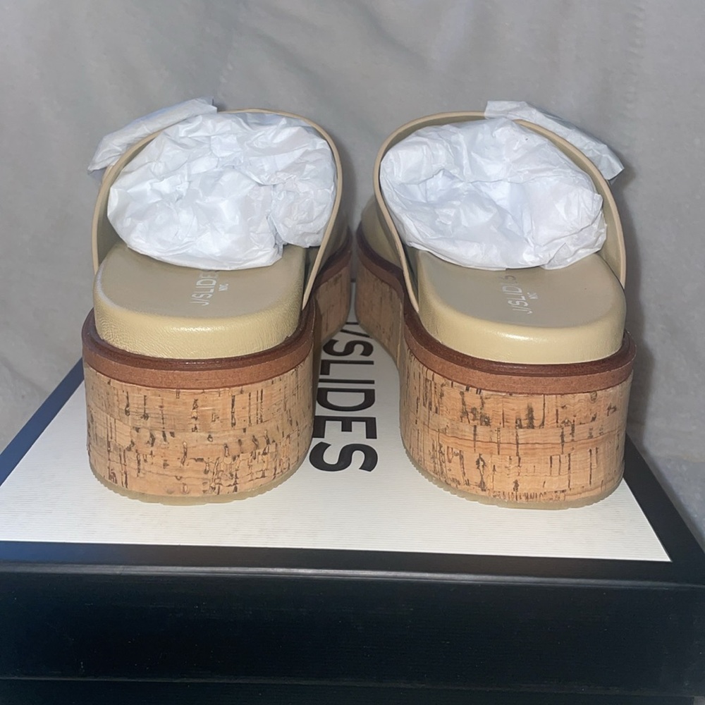 NWT J/SLIDES BELINDA Sand Leather Sandal - Picture 11 of 16